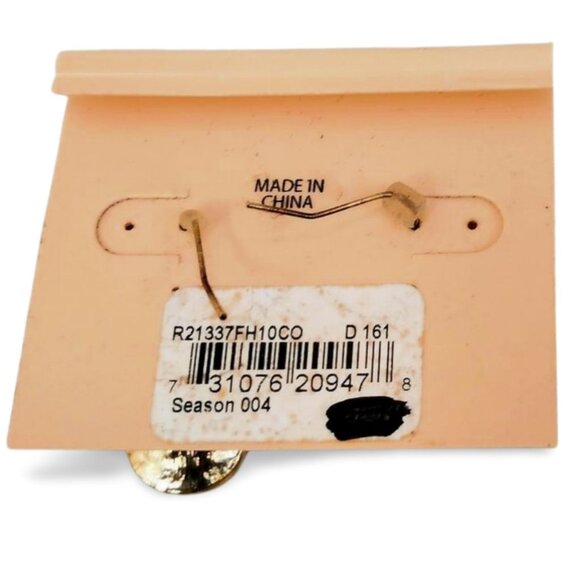 Sparkling Pear Rose Cut Crystal 1" Dangle  Gold Tone Teardrop Earrings JW1530 - Picture 5 of 5